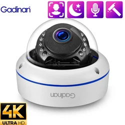 Gadinan XMEYE-Detección facial para exteriores, cámara IP HD 4K a prueba de vandalismo, Audio IR, visión nocturna, 8MP, detección de movimiento, monitoreo de seguridad