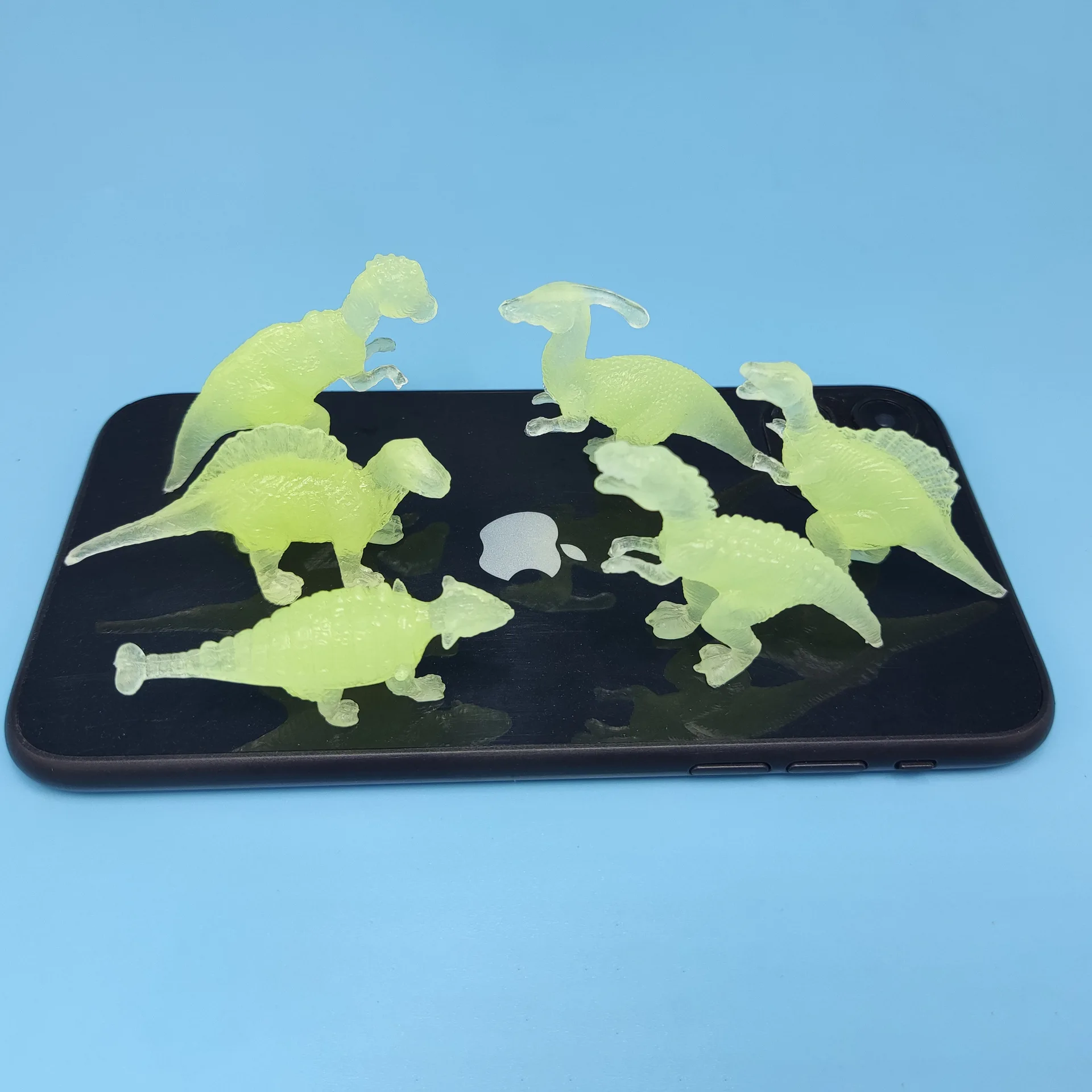 12Pcs Glow-in-the-dark Mini Dinosaur Toy Model Simulation Pterodactyl Triceratops Tyrannosaurus Rex Stegosaurus Toy Model