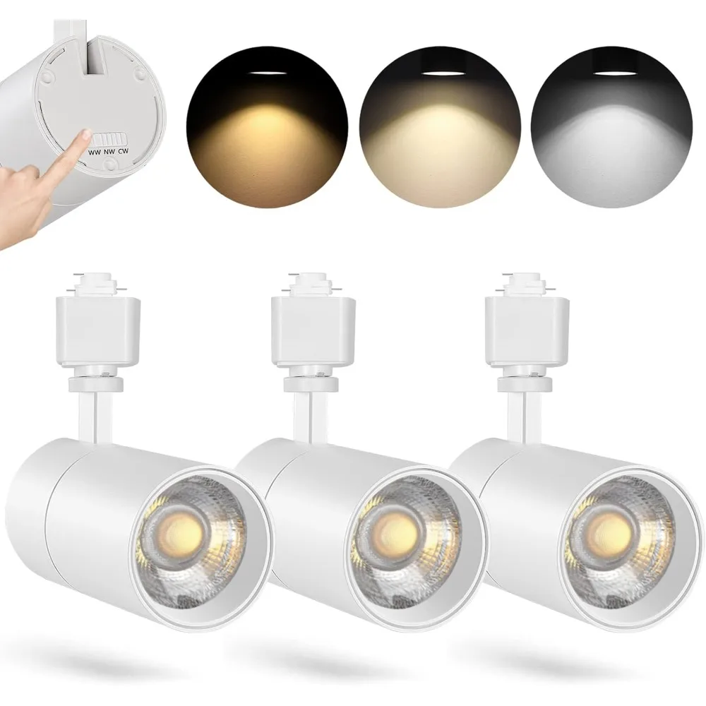 

3-Color in 1 20W H Track Lighting Heads Dimmable Flicker Free Bright LED Track Lighting Fixtures for Accent Retail Kitchen Artw