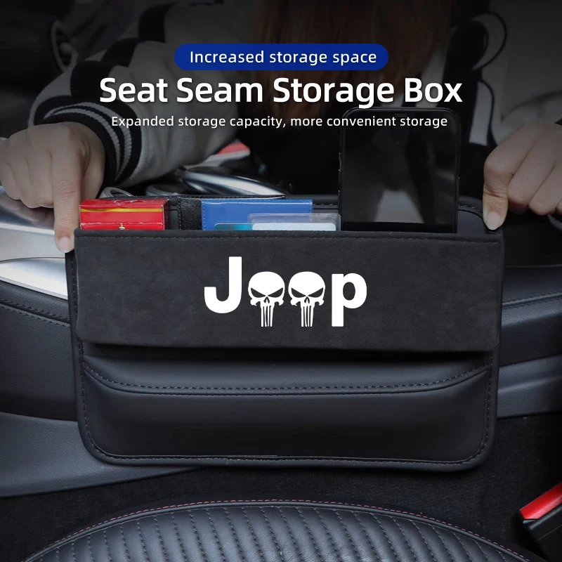 Car Accessories Seat Seam Storage Box Console Gap Filler Strip Tools For Jeep Grand Cherokee Compass Patriot Renegade Wrangler L