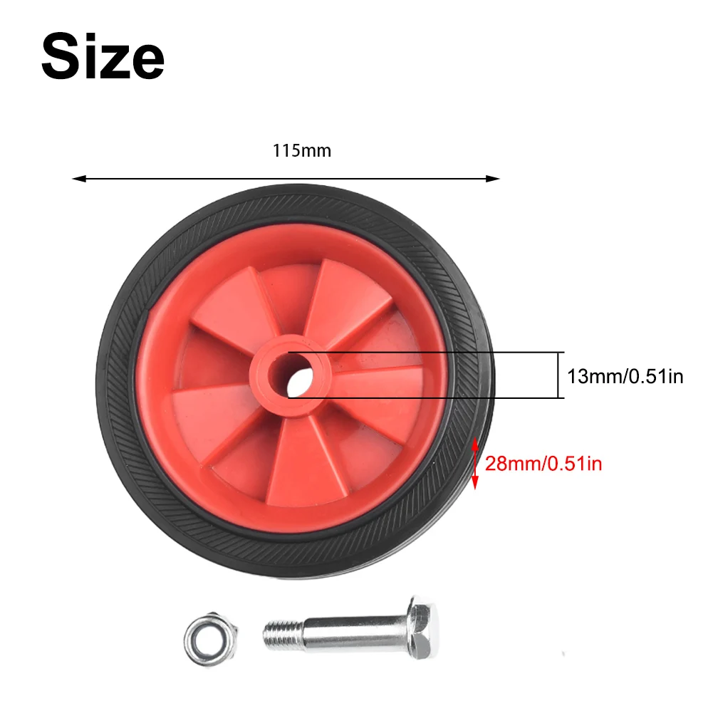 2PCS 5/6 Inch Air Compressor Wheel Replacement Shock Absorbing Non-Slip Casters Silent Rolling Accessories With Mounting Screws