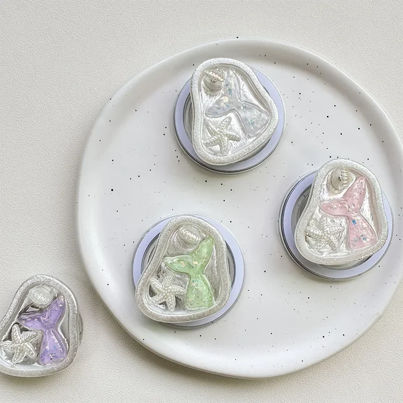 

BOHO Starfish Mermaid Tail Magnetic Griptok Universal Smart Tok For Magsafe Lazy Bracket for iPhone Holder Stand Socket