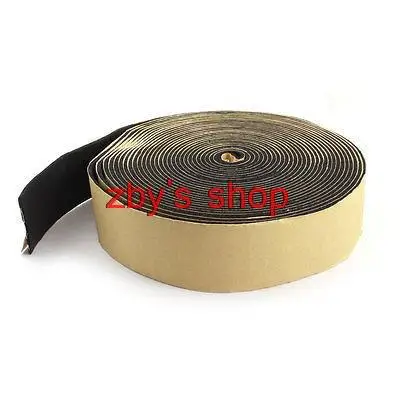 Black Rubber 3mm Thickness 5cm Width Self-Adhesive Insulating Seal Tape 10meter