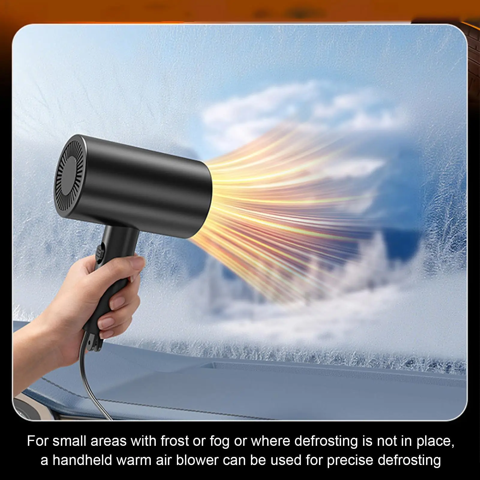 Split Suction Cup Car Heater Defogger Windshield Defroster Warmer Fan for Truck RV Tent Desk Camping Bathroom Office
