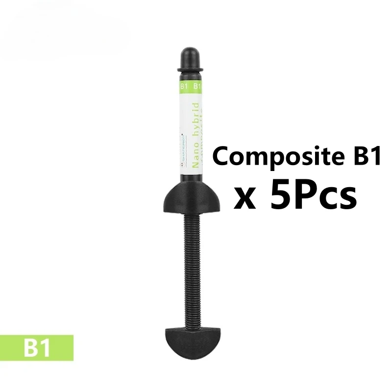 5Pcs/Kit Dental Resin 4G/Pc Material A1 A2 A3 Light-curable Nano Flow Light Curing Composite Resin Material Oral Filling Tools