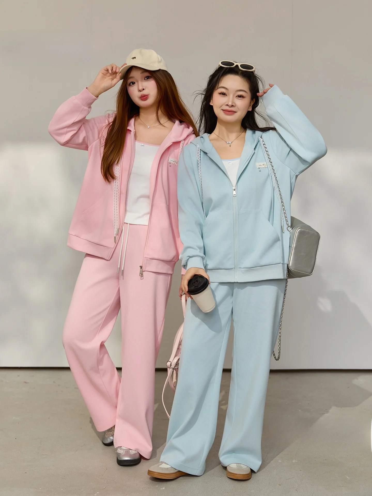 

Loose Casual Sweatirt Pants Set plus Size Women's Faion Spring 2026 Comfortable Lazy Sle Korean Version Polyester Fiber