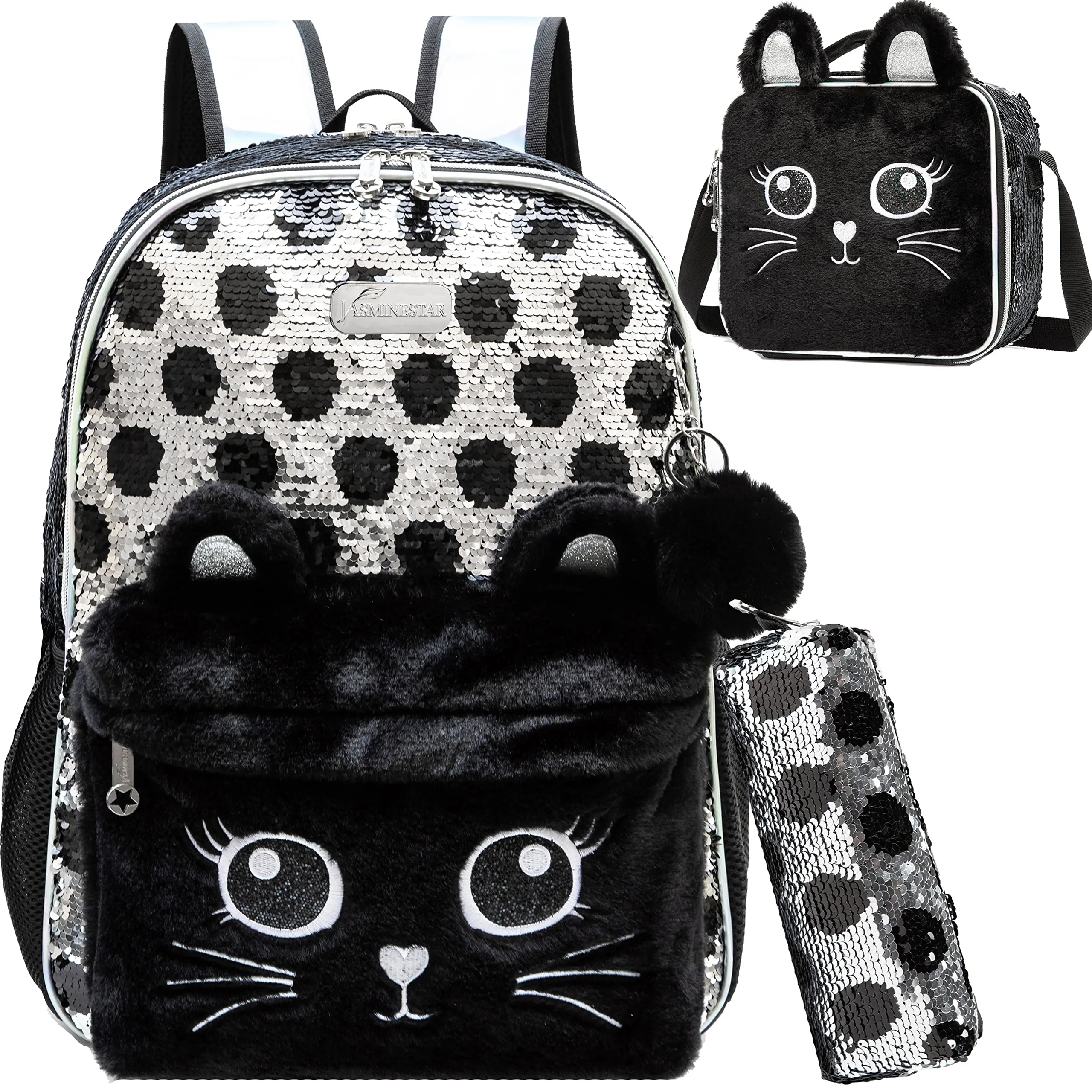 Gsequins Kids Backpack Cats  Middle School Backpack Kids Bags for Girls School Bags for Girls  3 In 1 Backpack with Lunch Box