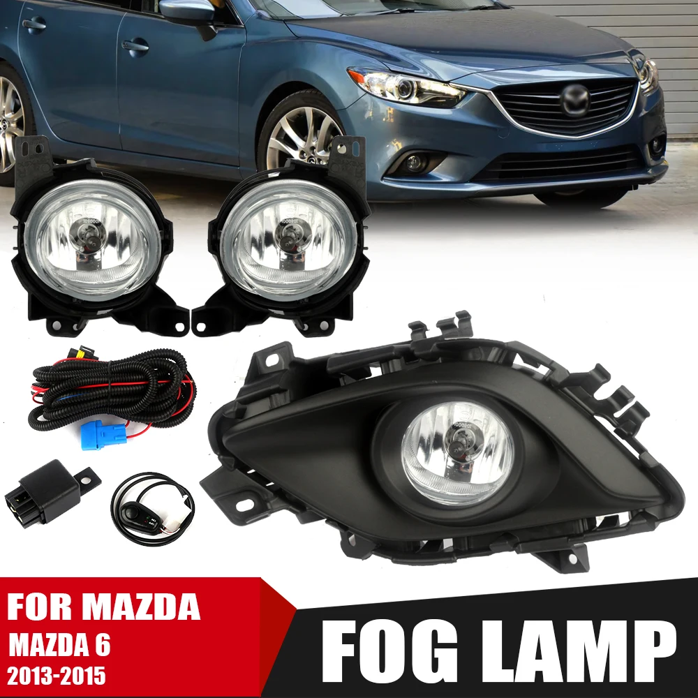 

Front Bumper Fog Lamp UpgradeKit FOR Mazda M6 2013 2014 2015 Version Additional Foglight Set Switch + Wiring