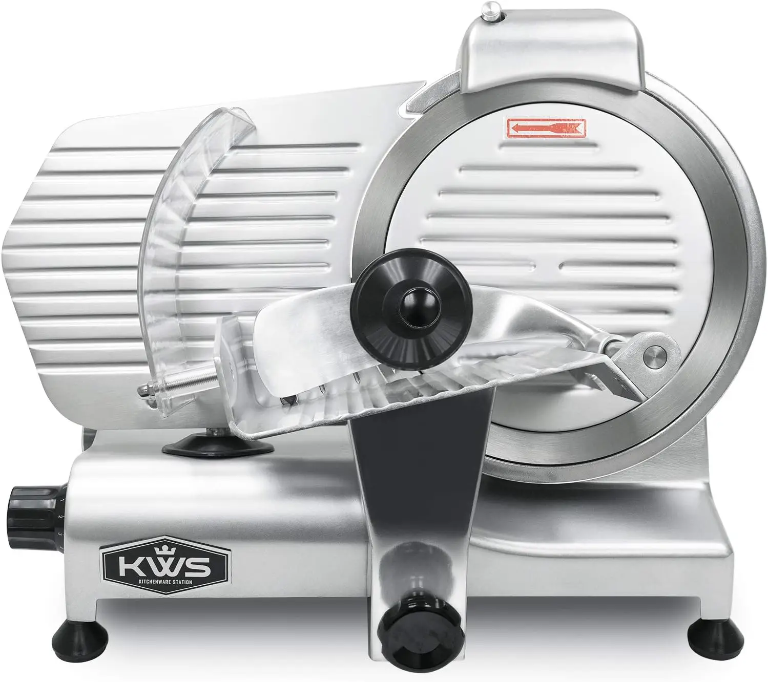 MS-10NS 320W Motor Electric Meat Slicer 10-Inch with 304 Stainless Steel Blade, Frozen Meat/Cheese/Food Slicer Low Noise Com