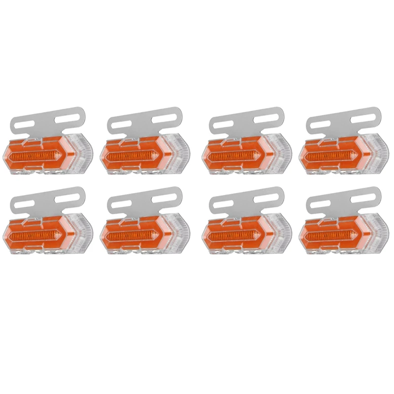 8Pcs 24V LED Car Side Marker Lights Turn Signal Lights Truck Side Lights Suitable For Trailer Trucks Lorries