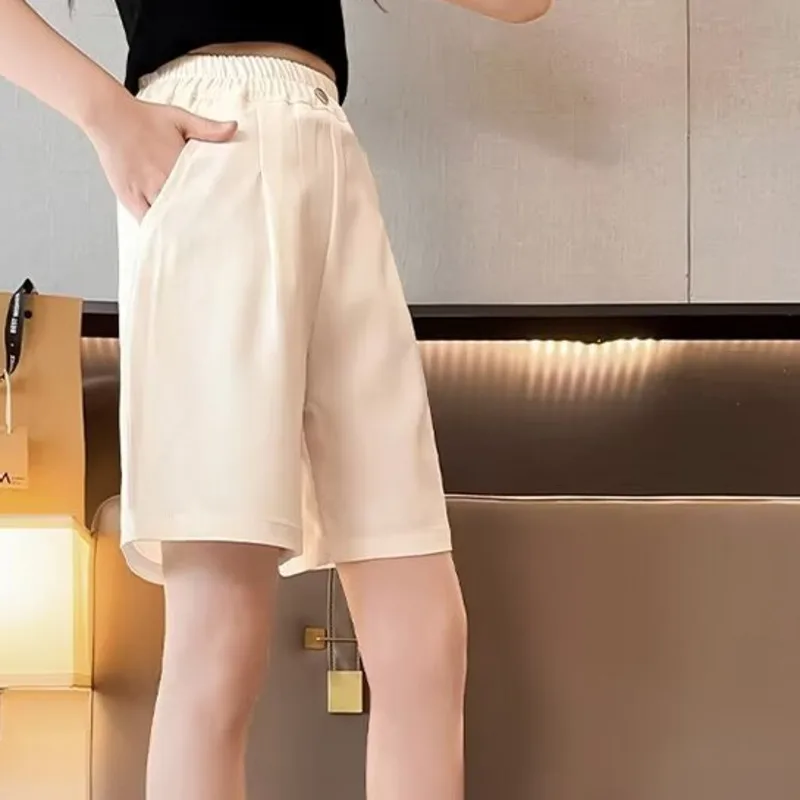 Girls' Pants New Summer Children's Clothing Casual Wide-leg Shorts Children's Suit Pants Baby Fashionable Five-point Pants