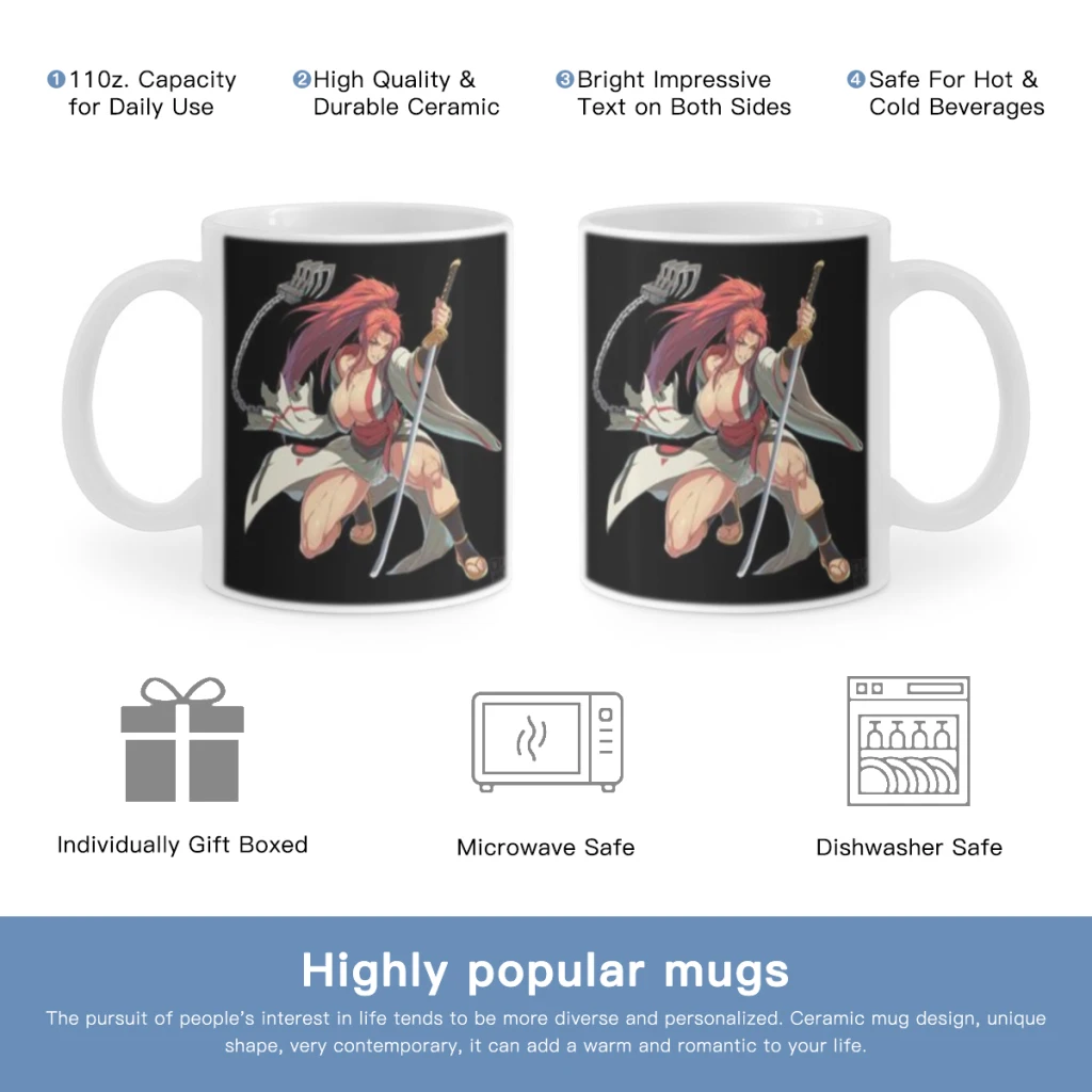 

Guilty Gear Baiken Dizzy Anime Free shipping Coffee Cups Reusable Portable Coffee Cup Safe Coffee Mug Coffee Tea Travel Cups