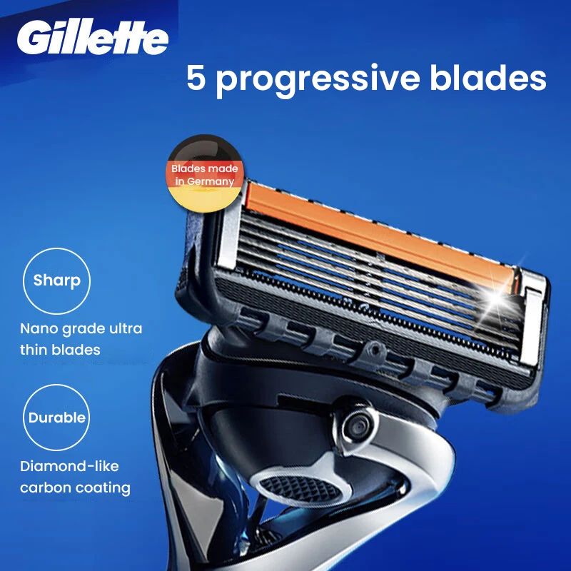 Gillette Fusion 5 Men's Razor ProGlide Premium Limited Edition Flexible 5 Layer Sharp Nano Blade Shaver with Magnetic Stand+Case