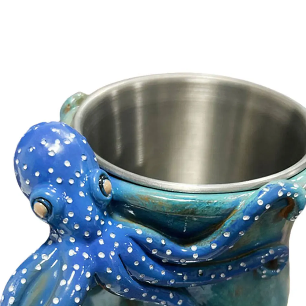 Novedad, taza de pulpos, taza de resina 3D con asa, taza de café de pulpos creativa, taza de agua para café, té de la leche, regalos para entusiastas