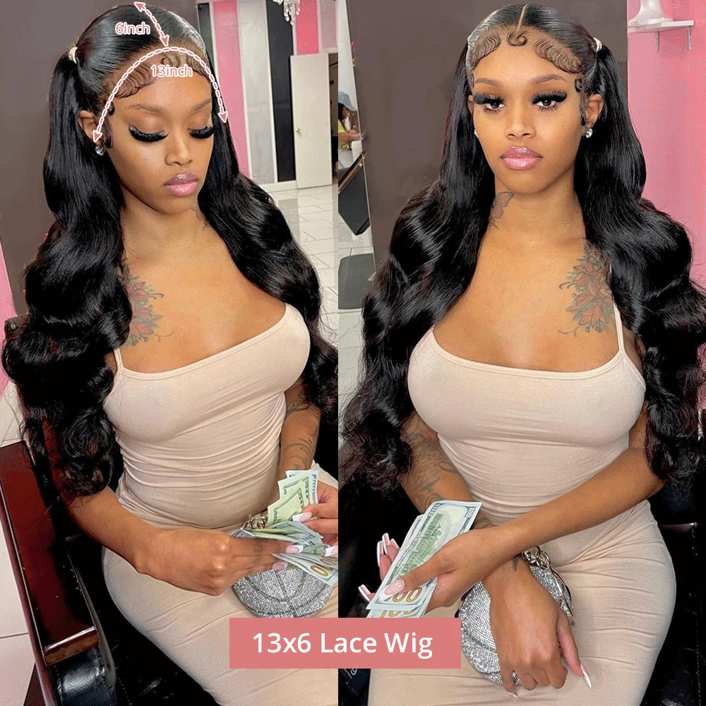 40 بوصة الجسم موجة 13x6 360 كامل HD الدانتيل الشفاف الباروكة الأمامية 13x4 الدانتيل الجبهة 7x5 غلويليس الشعر البشري قبل قطعها الباروكات 250%