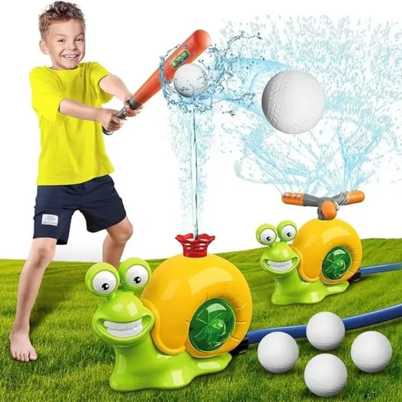 

Water Sprinkler Baseball Toy 2 In1 Water Sprinkler Baseball Toy Water Spray Sprinkler For 3-6 Kids 2in1 Rotating Snail Sprinkler