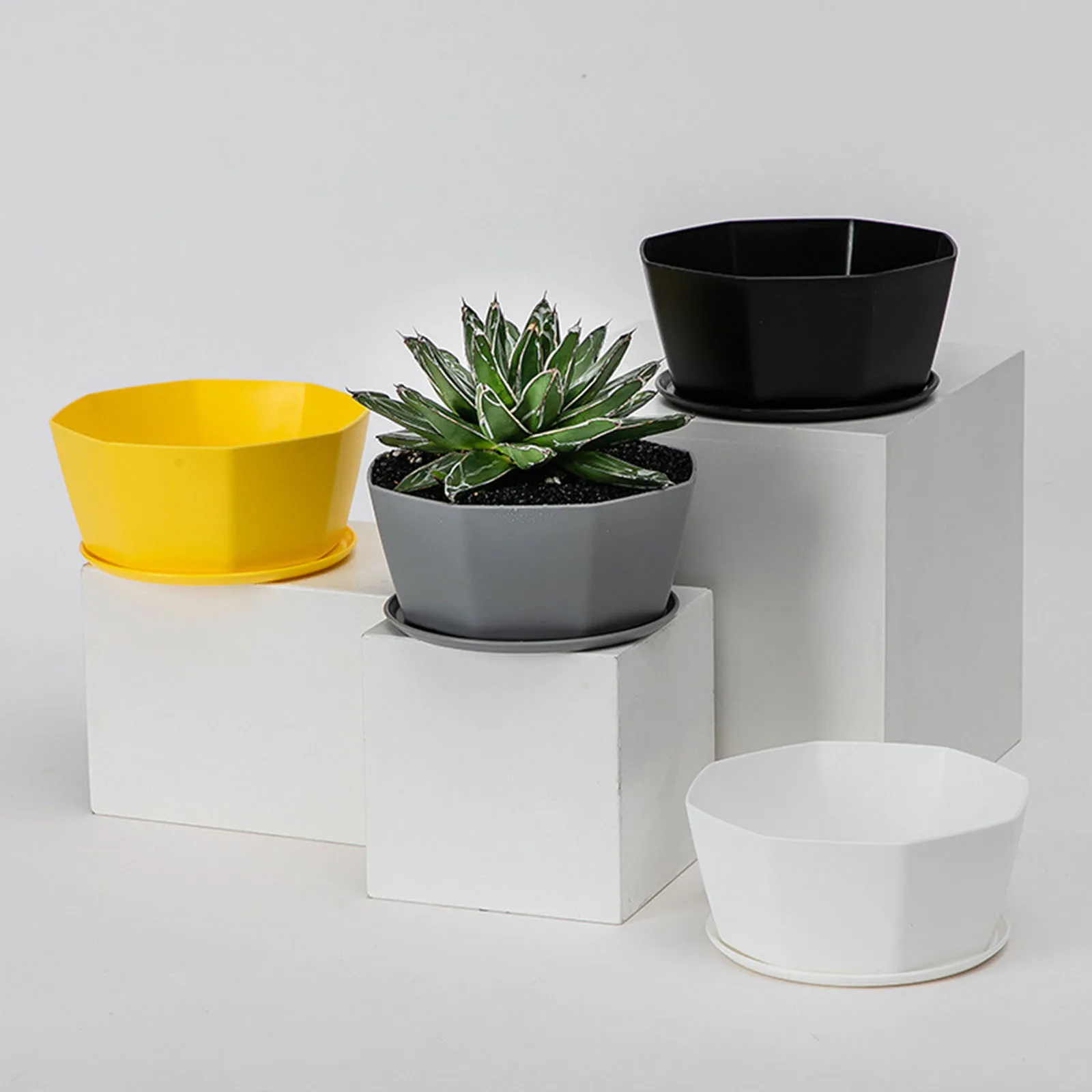 

Modern Flower Pots Large Diameter Plastic Planters With Hole Pots Great For Herbs Cactus Small Flower Succulents Home Decoration