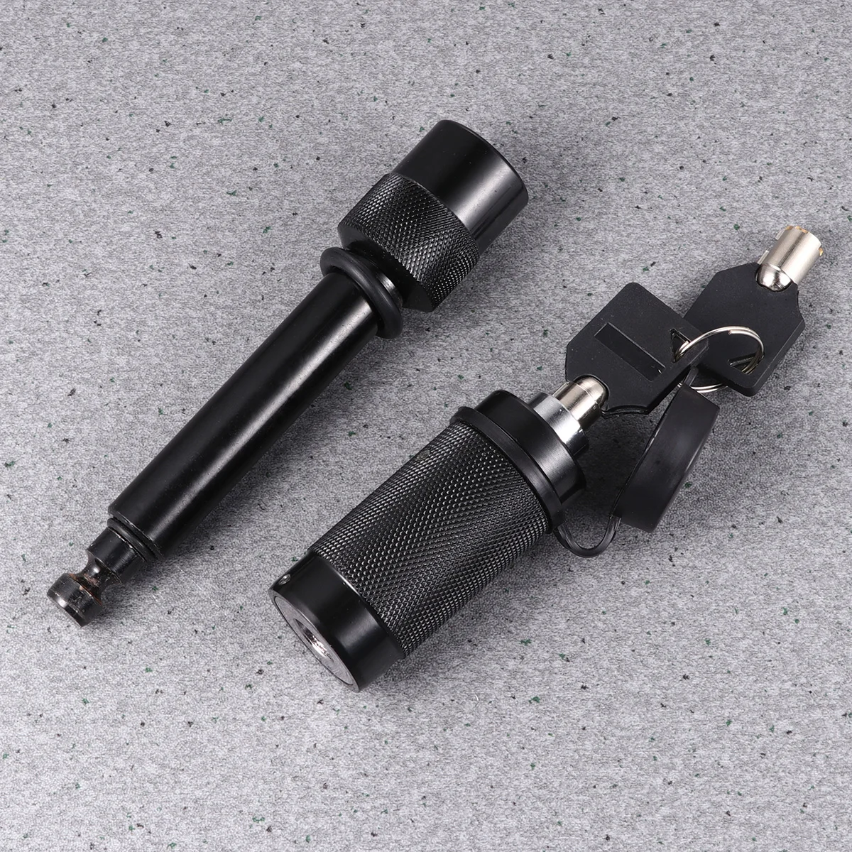 

Anti-theft Latch Lock Locking Pin Key Coated Dual Receiver Locking Hitch Pin Black trailer locks hook locks