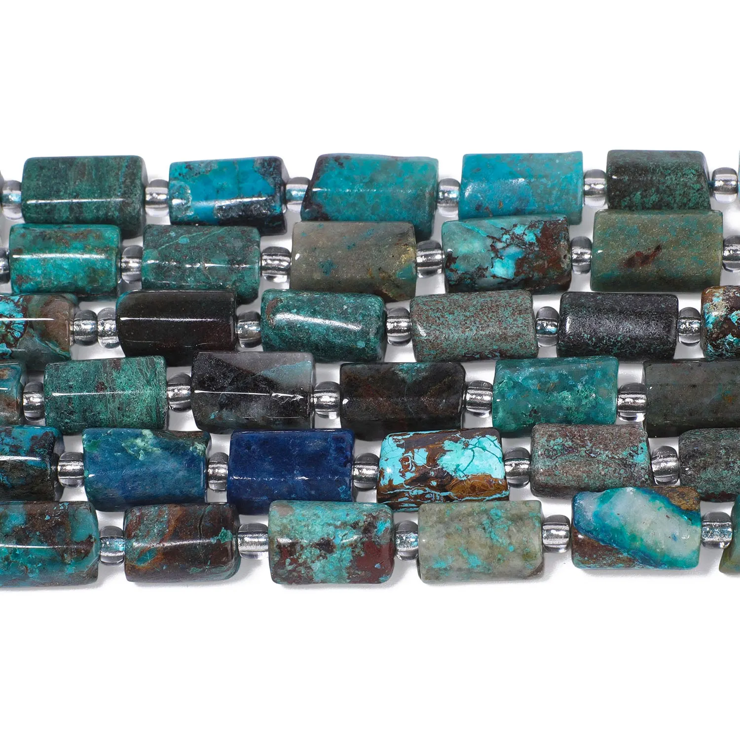 Natural Mexico Turquoise Beads 8-11mm Faceted Cylinder Shape Beads Loose Beads for Jewelry Making Diy Bracelet Accessories