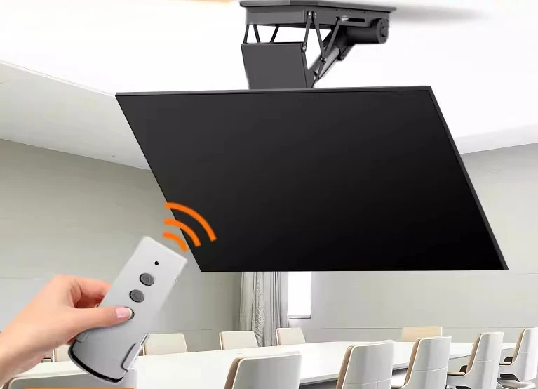 

TV Wall-mounted Electric Ceiling TV Lift, Hidden Electric Pull-down Flip TV Lift