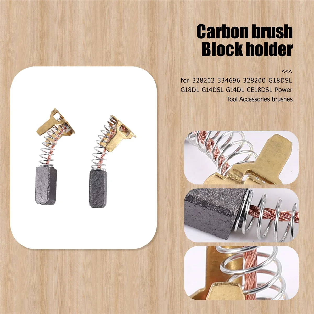 แปรงคาร์บอน A03V สําหรับ HITACHI 328202 334696 328200   G18DSL G18DL G14DSL G14DL CE18DSL อุปกรณ์เครื่องมือไฟฟ้า