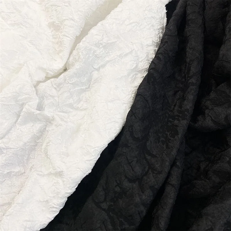 Reef Rock Pattern Cloth Irregular Embossed Pleated Jacquard Fabric DIY Jumbo Uchiwa Blank Pickets Handmade Book Cover