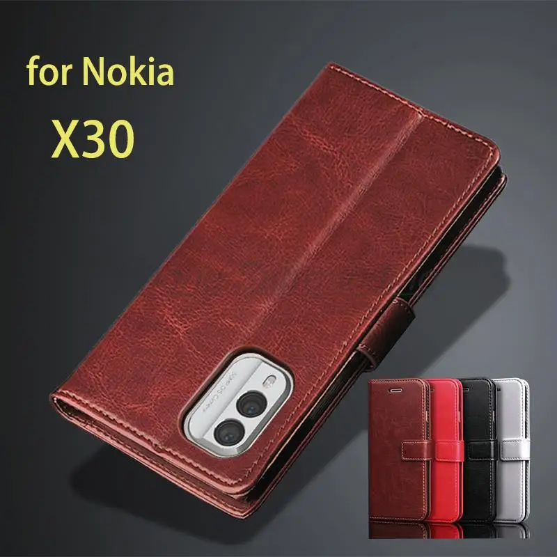 Luxury Wallet Leather Case for Nokia X30 6.43