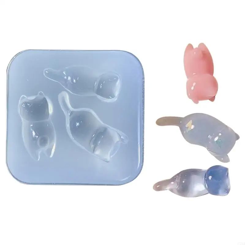 Molde joias gato molde silicone durável molde para peixes dourados para o bolo fabricando c71a