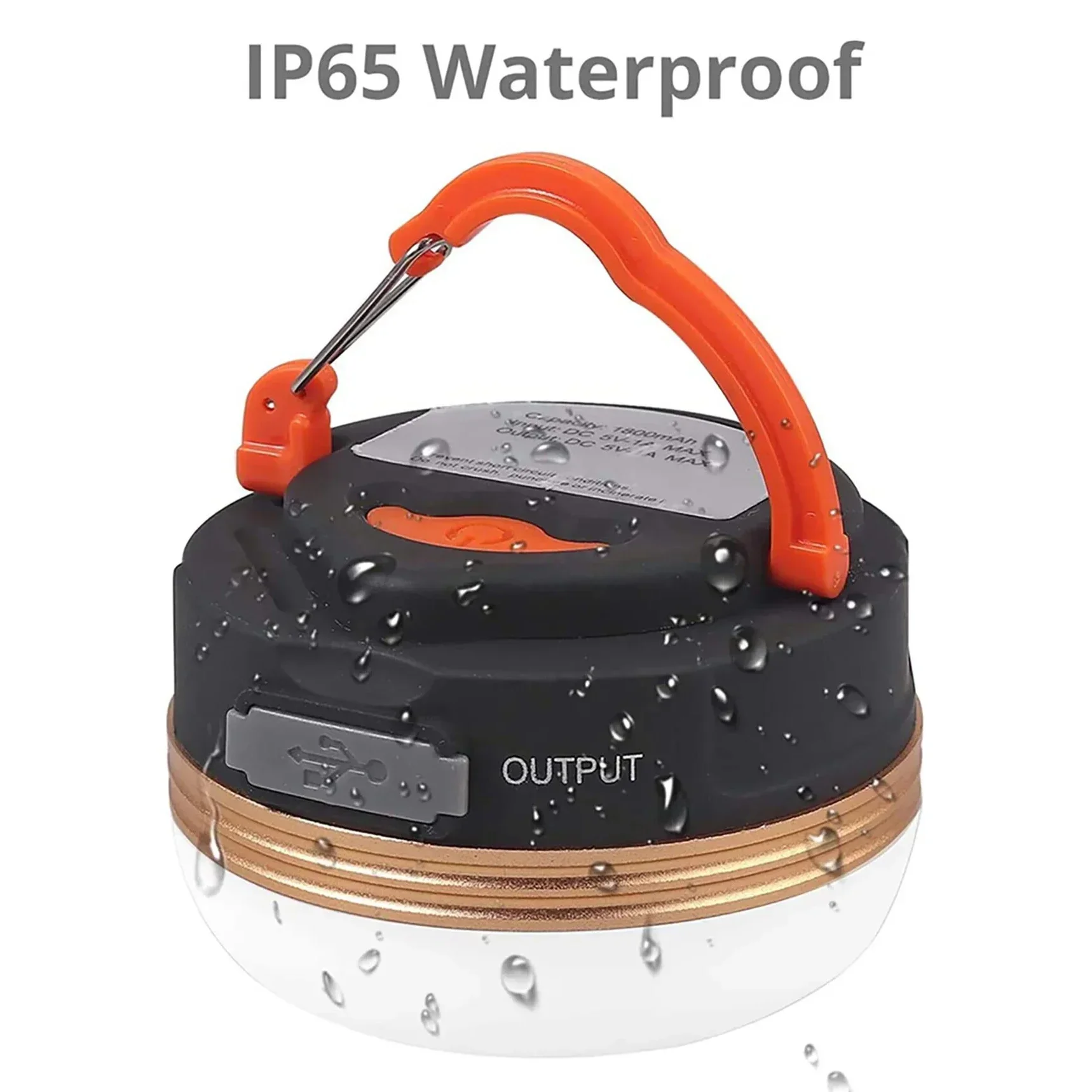 MuqiNush Lampada da tenda portatile con base magnetica per lanterna da campeggio a LED ricaricabile da appendere con 3 modalità per campeggio, escursionismo, pesca