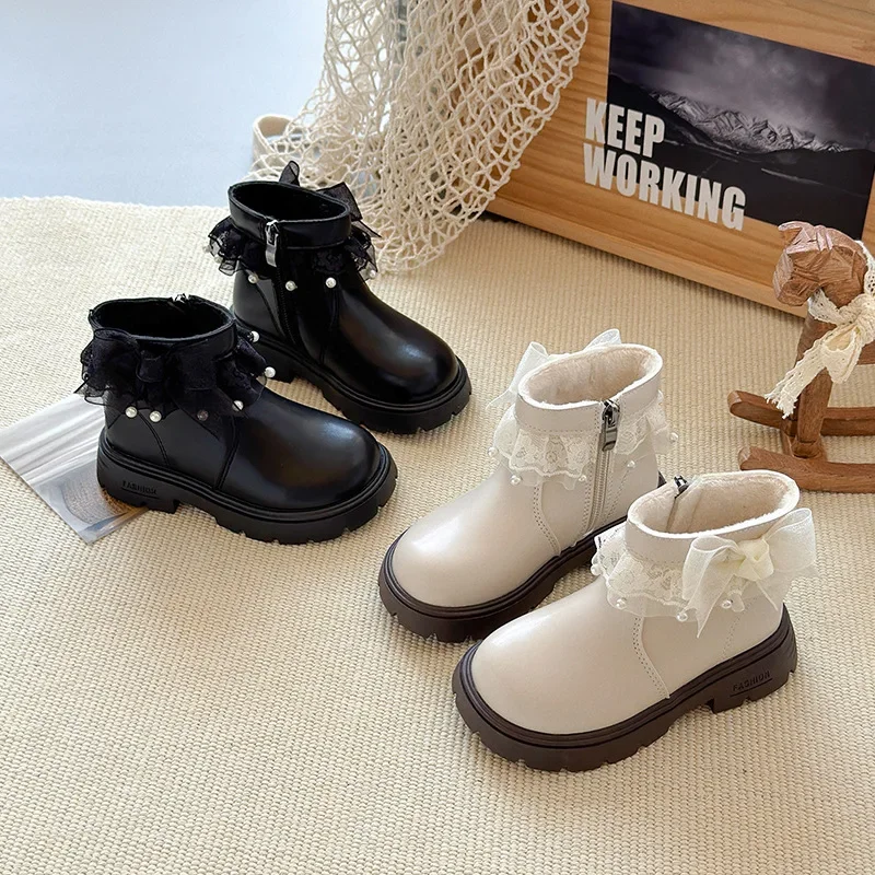 Fashion Boots for Girls Casual Shoes Party Booties Boys Outdoor Casual Shoes Kids Non-slip Breathable Comfortable School Boots