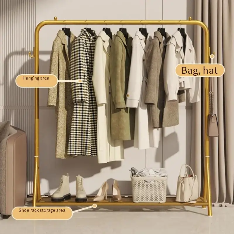 Cintre sur pied pour vestes et manteaux, rangement pour vêtements, chambre à coucher, salon, quatuor