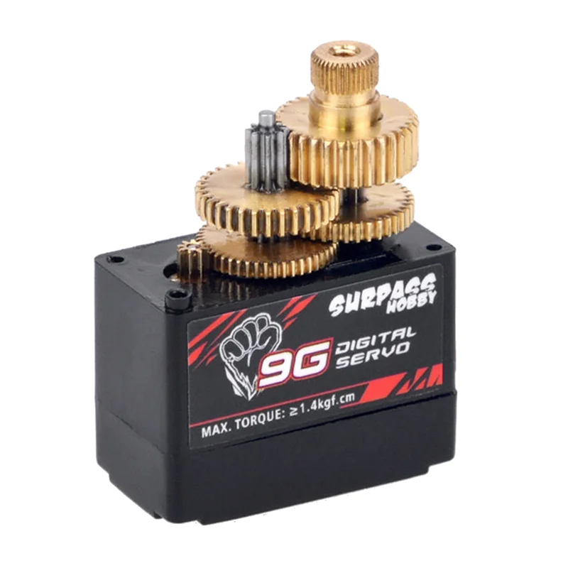 A04F-SURPASS HOBBY 12 pièces S0009M 9G servos numériques engrenage métallique Servo 1.4KG équipement de direction pour pièces de voitures RC avion bateau Plan de bateau