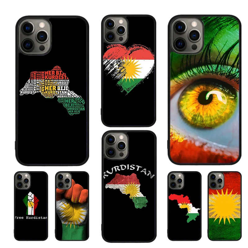 Kurdistan Flag Phone Case for iPhone 15 16 SE2020 11 12 13 14 Pro Max mini 6 7 8 Plus coque Fundas Shell