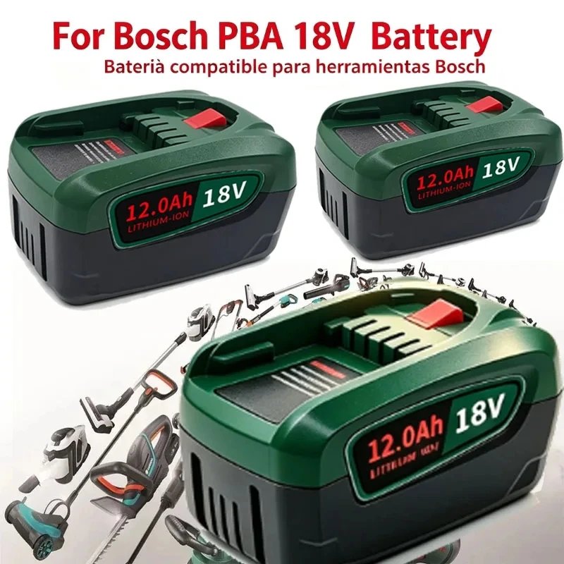 For BOSCH 18V 12AH 12000mAh BAT609 BAT610 18V Professional 18V Li-ion Battery GBA18V GSR18V BAT618 BAT619 Tool Battery
