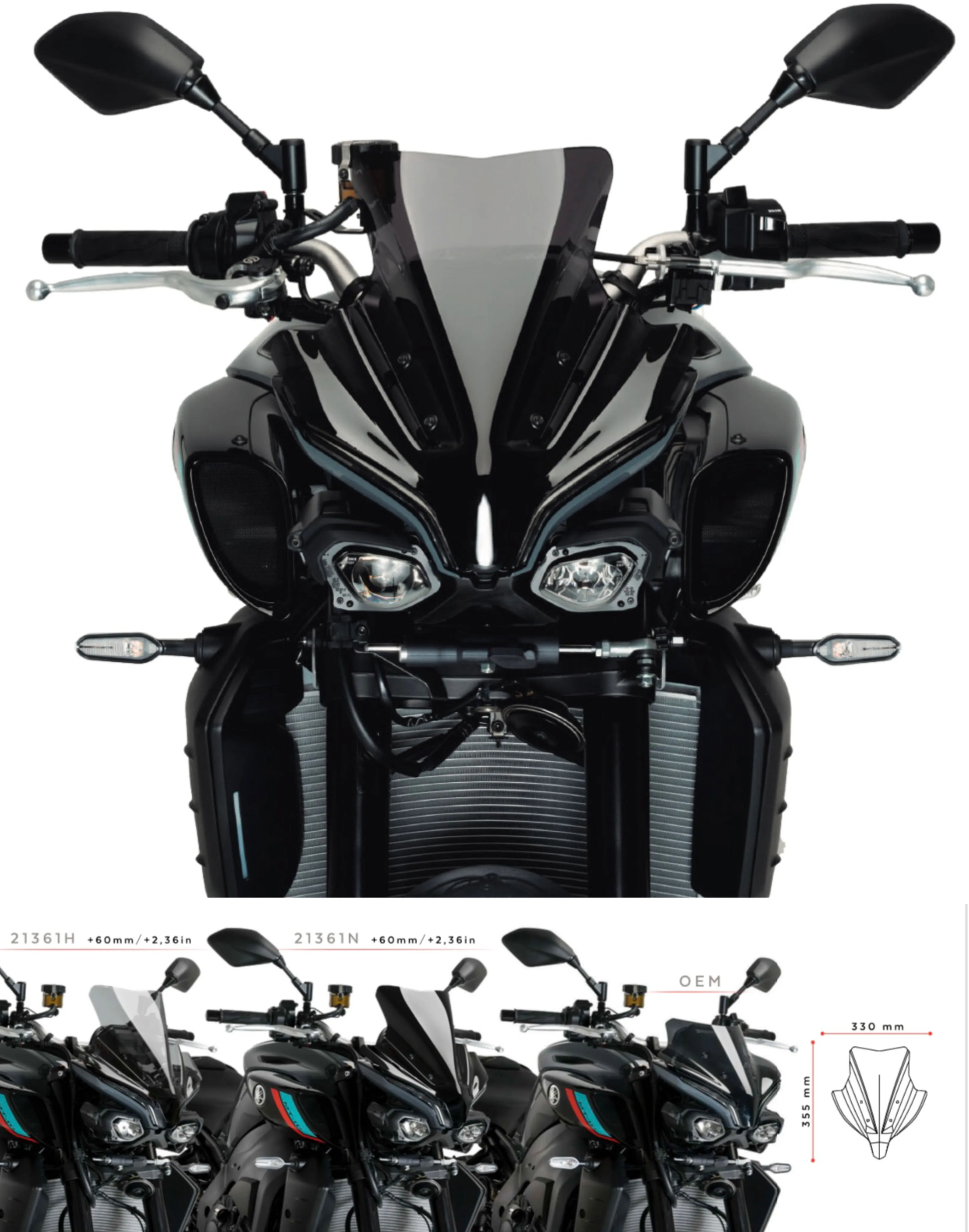 For YAMAHA new MT-10 SP MT10SP MT10 mt10 2022 2023 2024 Motorcycle Windshield pc Windscreen Aluminum Kit Deflector