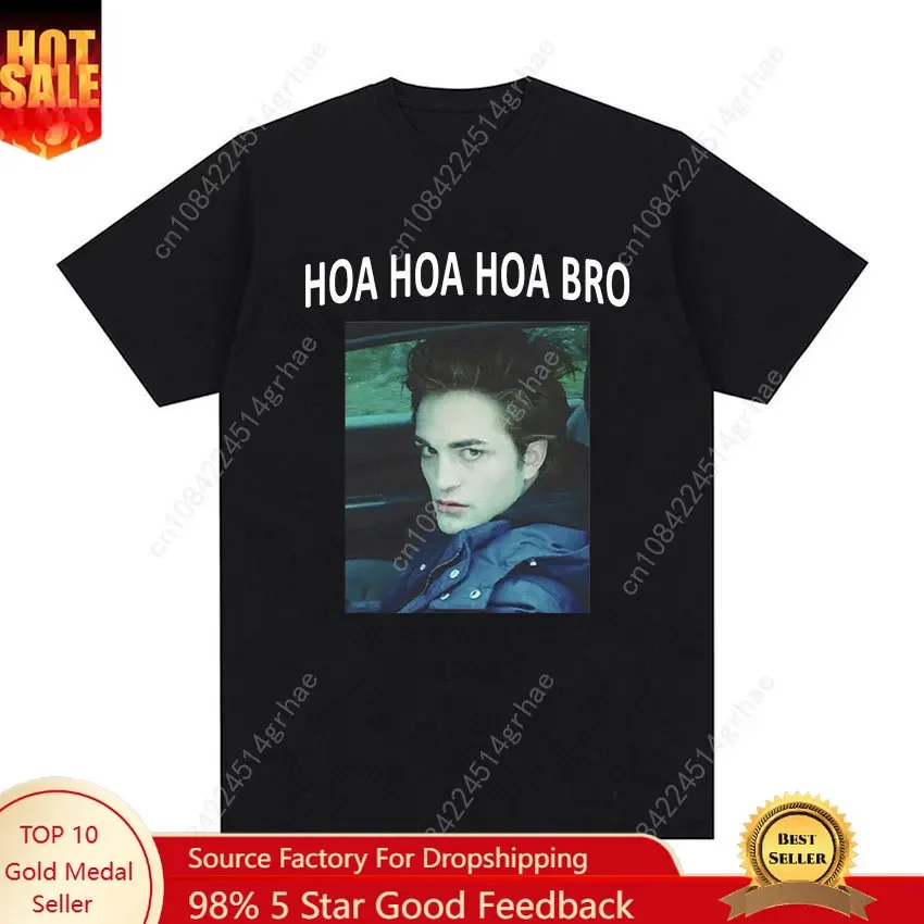 Robert Pattinson Edward Twilight Graphic T Shirt Men Fashion Cotton Short Sleeve T-shirts Unisex Retro O-Neck Oversized T-shirt