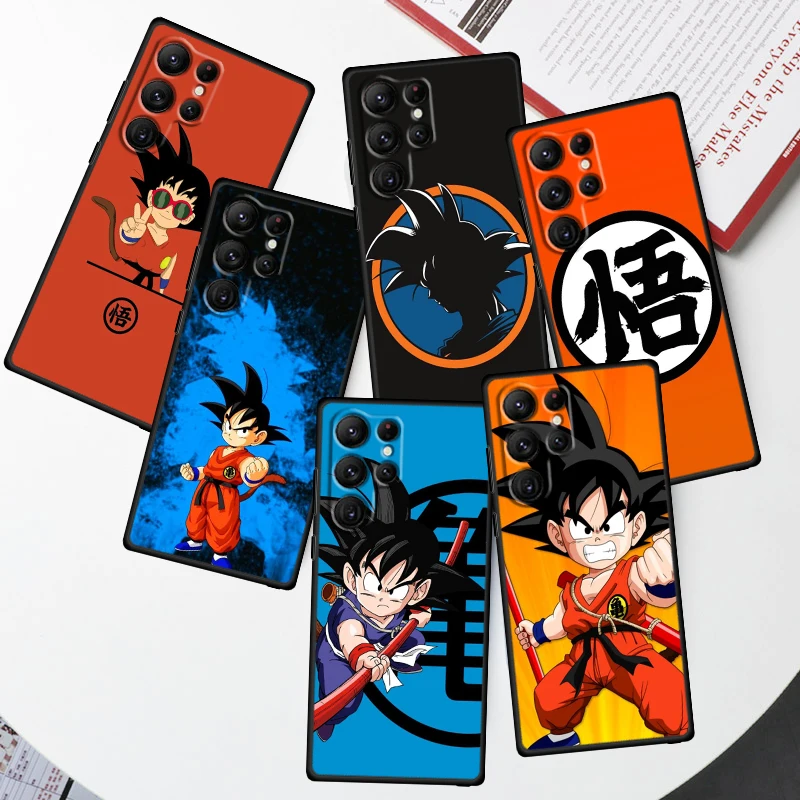 Anime D-Dragon Ball Z Son Goku For Samsung Galaxy S24 S23 S22 S21 S20 FE S10 S10E Plus Ultra Pro Lite 5G Black Phone Case