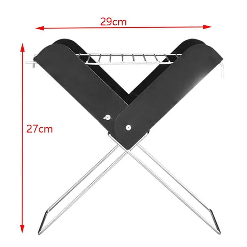 Portable Charcoal Grill Folding Barbecue Grill Stove For Camping Travel Garden Outdoor