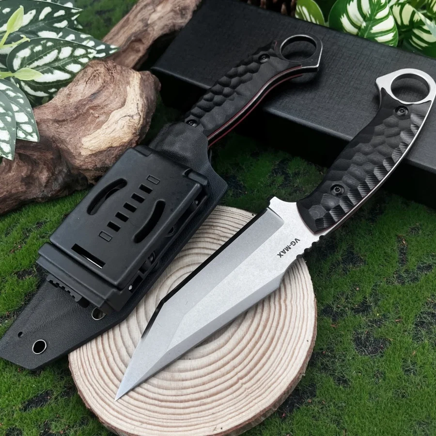 

Уличный прямой нож с лезвием из стали 7Cr13Mov и рукоятью G10, для кемпинга и охоты, многофункциональный инструмент, практичный нож для резки, подарок для мужчин