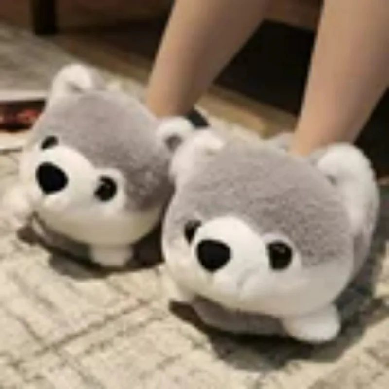 3 Colors Cute Cartoon Rabbit Plush Doll Slippers Animal Lovely Bunny Soft Stuffed Cotton Shoes Warm Winter Indoor Anime Slides image 5