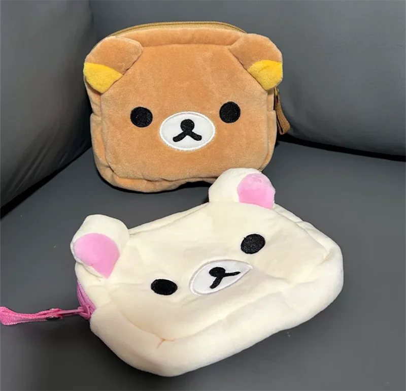 Rilakkuma Korilakkuma Plush Multi Case Cute Makeup Organizer Storage Bag Cartoon Bear Kawaii Cosmetic Bags Vanity Beauty Case