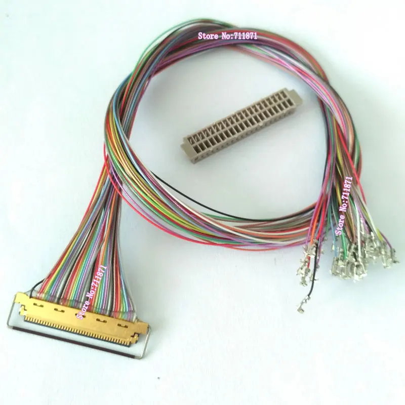 40pin 20453-040t DF13-40DS-1.25C cabo de tela diy personalizado com anel de tração 0.5 1.25 passo 40p lvds edp linha de tela fio df13