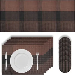 Manteles individuales vinilo tejido antideslizantes lavables para comedor