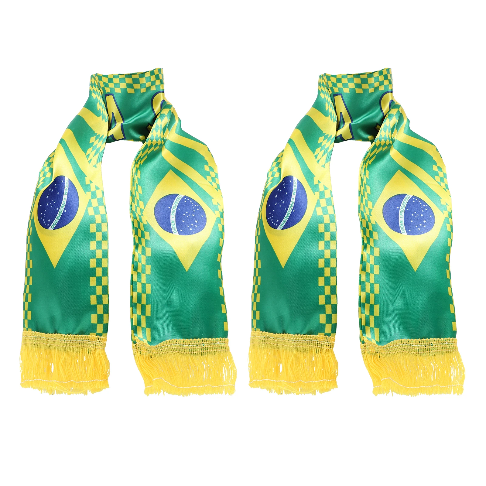 

2 Pcs Football Fans Scarf Knit Neck Sports Gift Scarfs National Soccer