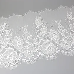 (3meters) 280mm Fashion High Quality Handmade DIY Ribbon Black White Eyelash Lace Trimming Fabric Lace Ribbon