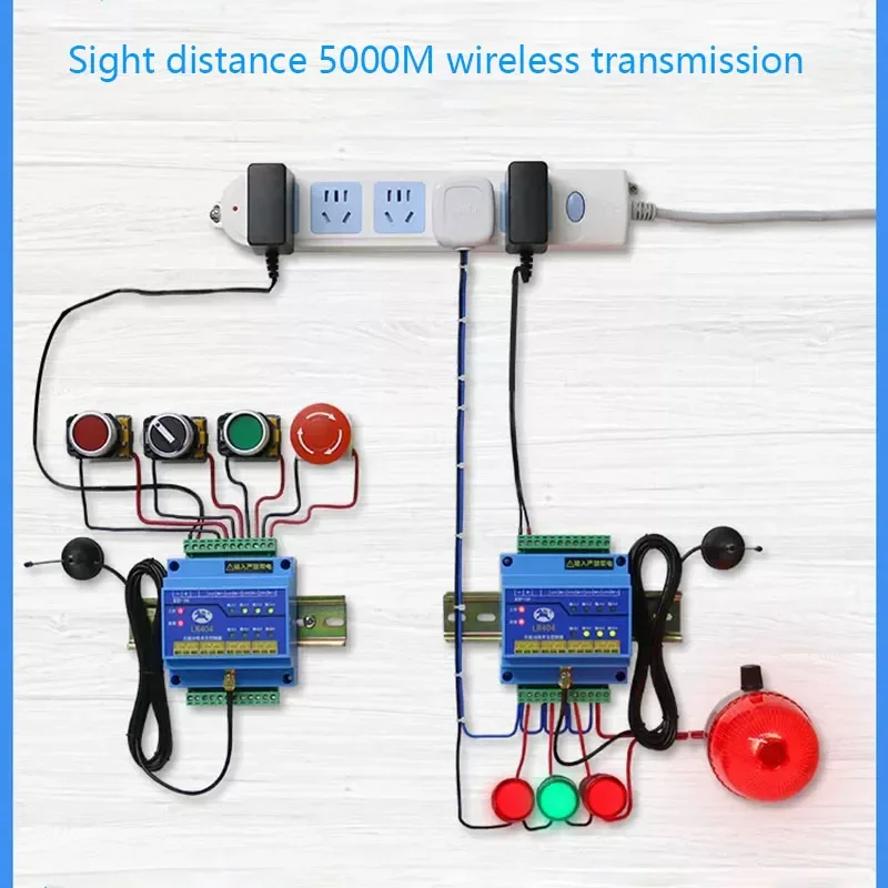 LR424 4-Channel Wireless Transmission Module - Remote Control Switch with Quantity Relay Output Wireless Switch Controller