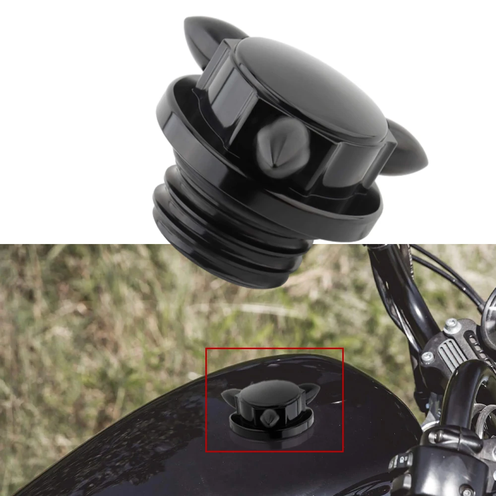 

Motorcycle Gas Oil Fuel Tank Cap Cover Aluminum Right-hand Thread for Harley Sportster XL 883 1200 Road King Dyna FXD 1996-2023