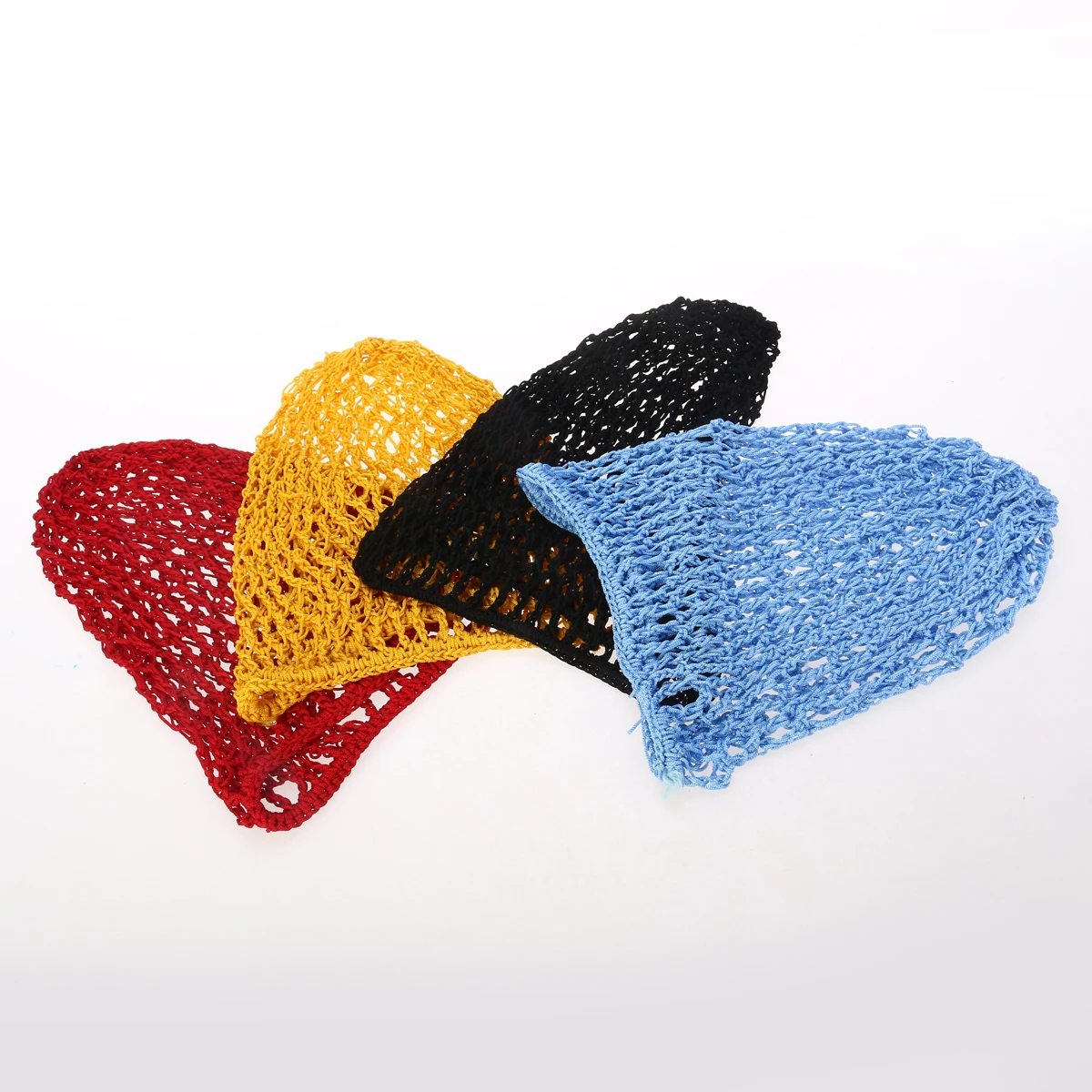 

Hair Net Bands Snood Cover Rayon Net Sleep Hairnet Crochet Design Breathable Stretchy Comfort Fit One Size Fits Most (Blue)