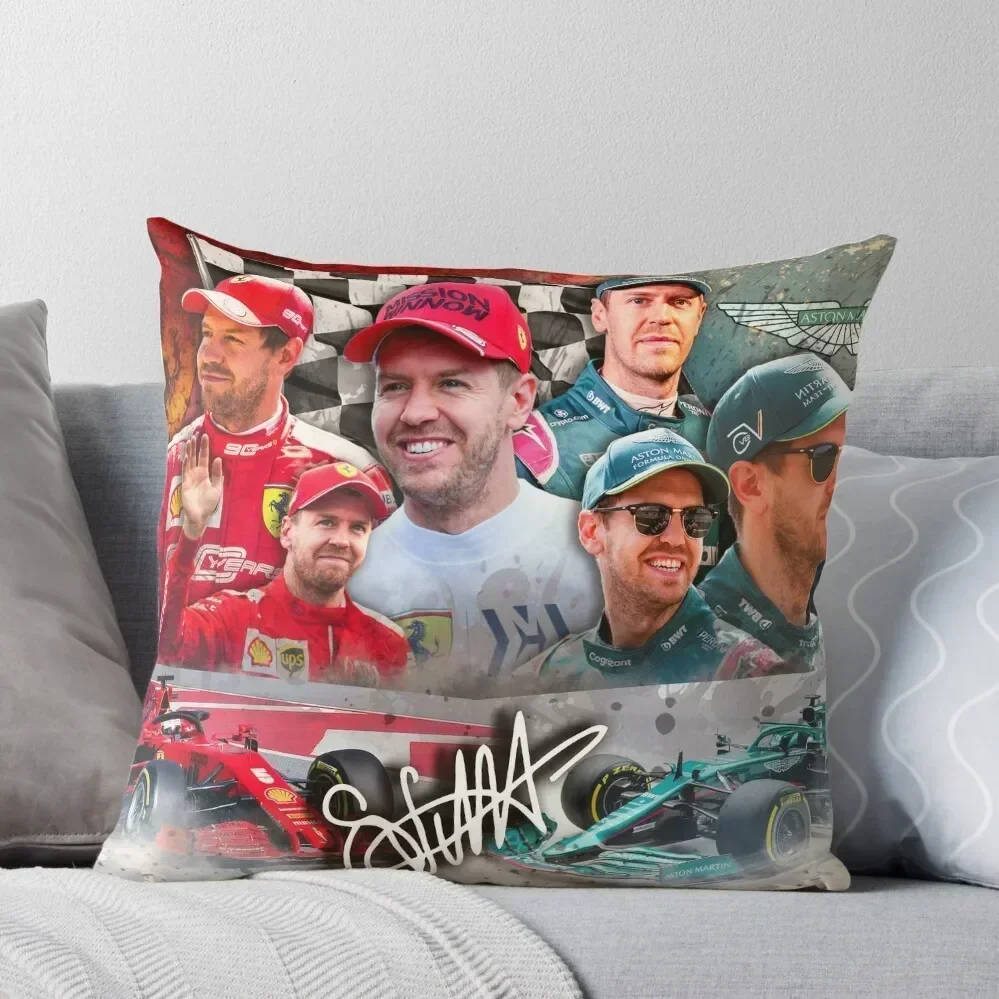 

Sebastian Vettel F1 Driver Throw Pillow Throw Pillow Covers Luxury Pillow Cover Sitting Cushion