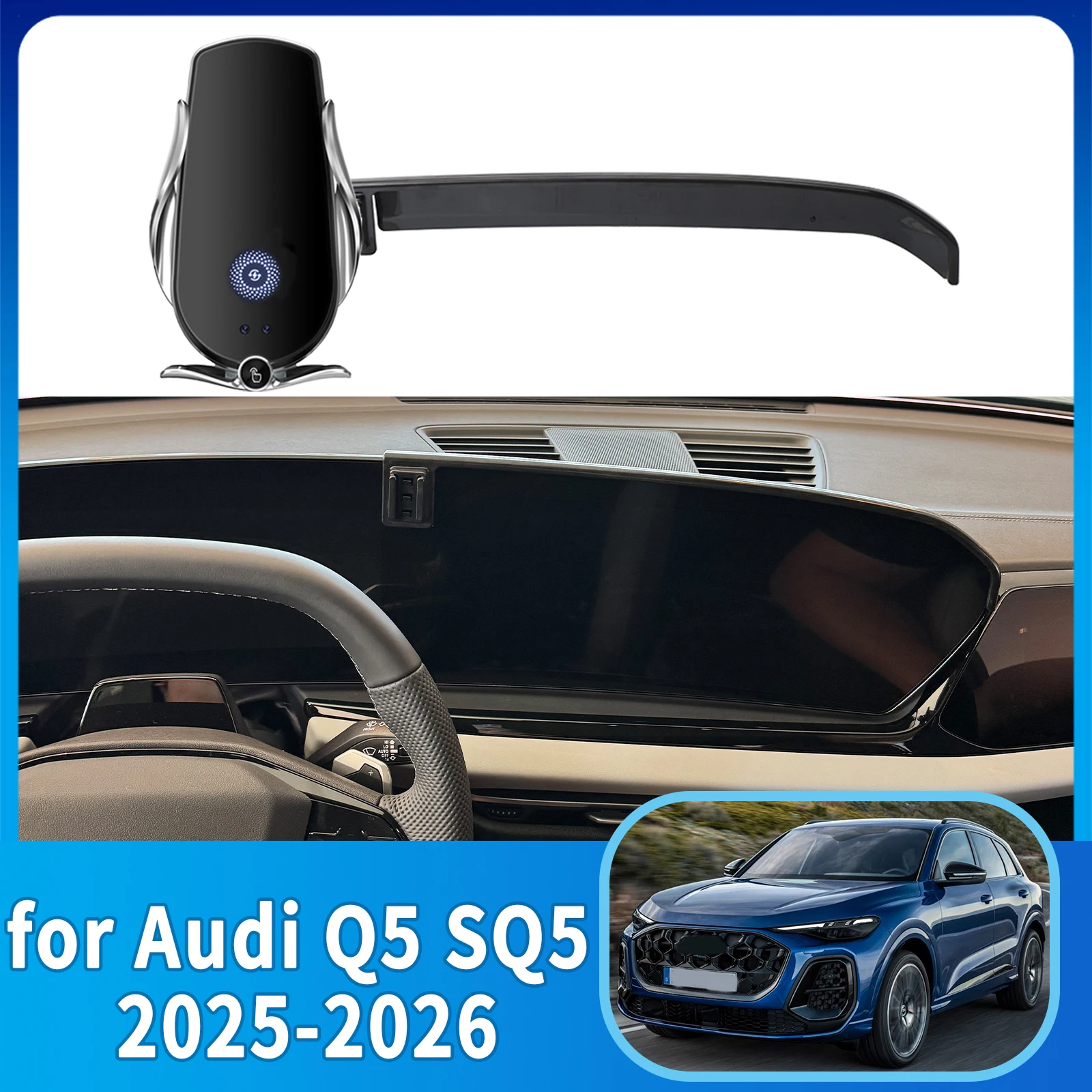 

Navigation Stand Auto Accessories Car Mobile Phone Holder for Audi Q5 SQ5 Sedan 2025 2026 Sportback Electric GPS Bracket